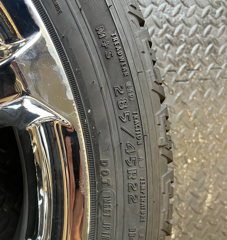 Chrome Chevrolet Tahoe / Suburban High Country OEM 22” Wrapped in Goodyear Wrangler Workhorse HT 285/45R22
