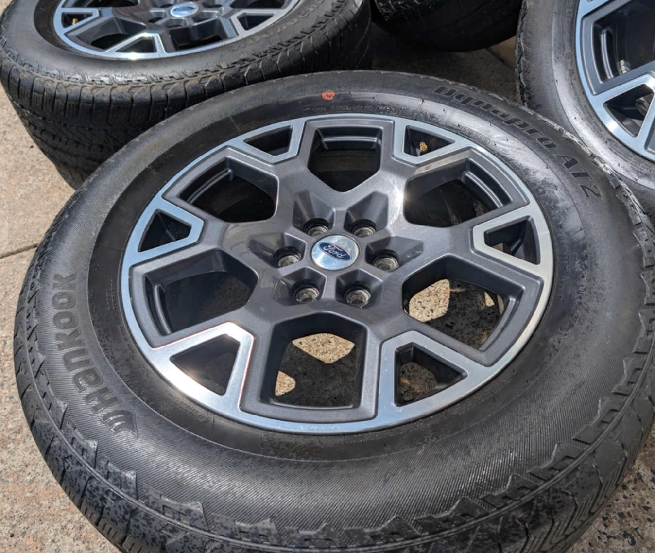 Machined Ford F-150 STX OEM 20” Wrapped in Hankook Dynapro AT2 275/60R20