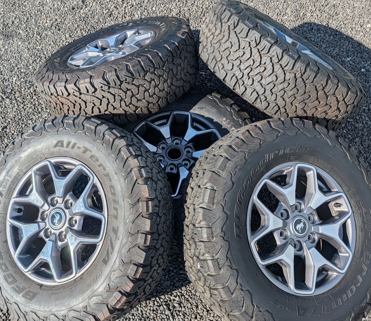 Machined Ford Bronco Wildtrak OEM 17” Wrapped in BFGoodrich All-Terrain T/A KO2 LT285/70R17