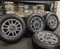 Polished Chevrolet Silverado 2500HD / 3500HD LTZ OEM 20” Wrapped in Goodyear Wrangler TrailRunner A/T LT275/65R20