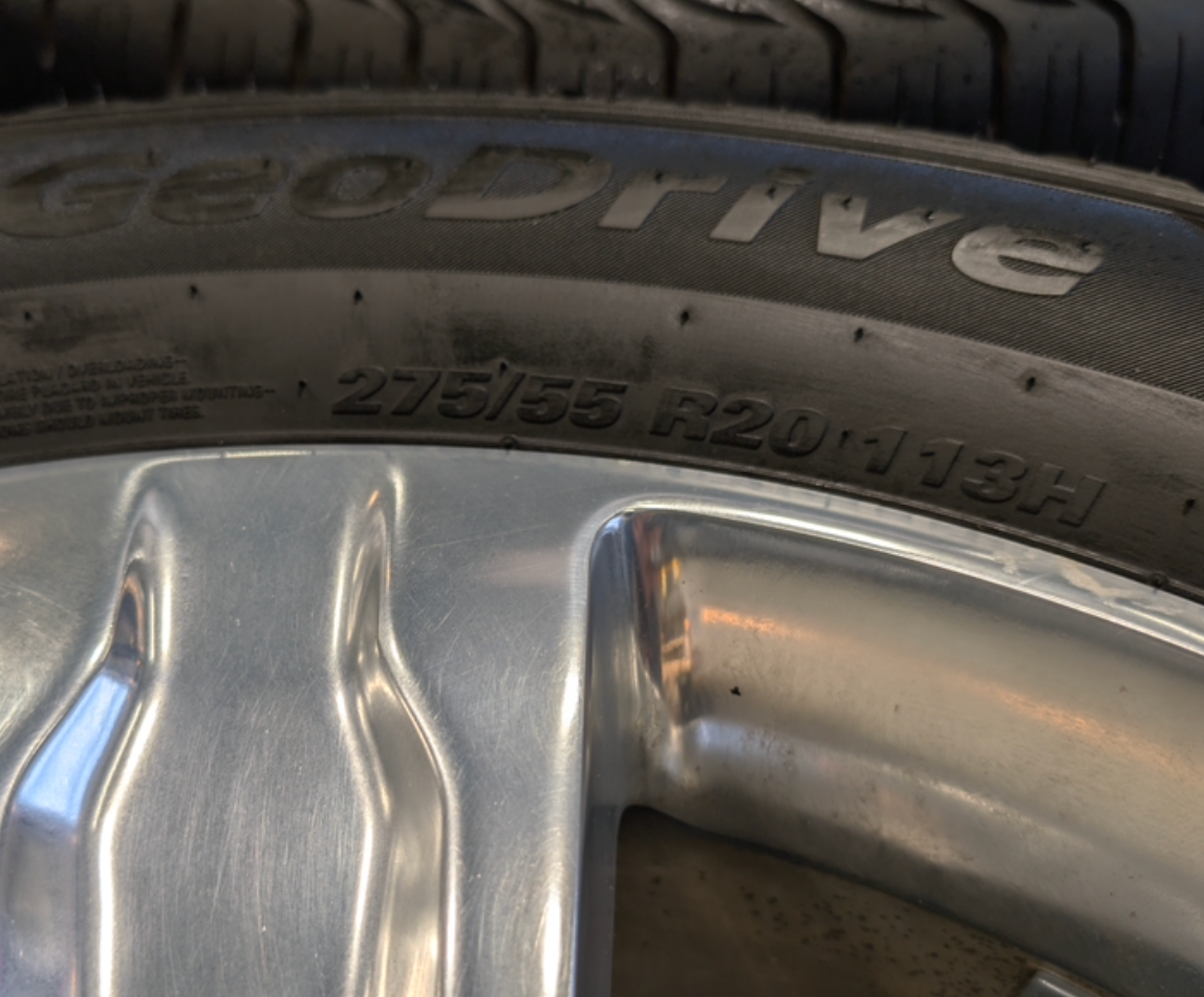 Machined Aluminum Ford F-150 OEM 20” Wrapped in Yokohama Geolandar G91F 275/55R20