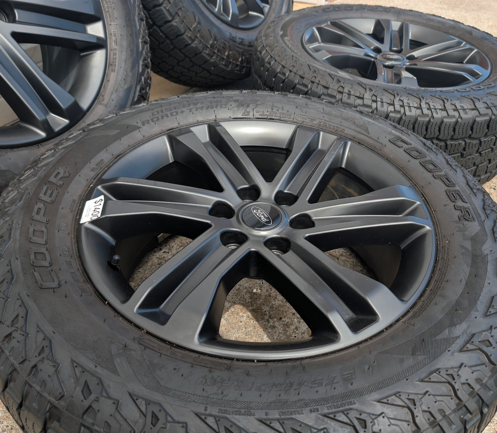 Gray Ford F-150 XLT Sport / Lariat Sport OEM 20” Wrapped in Cooper Discoverer Road+Trail A/T 275/60R20