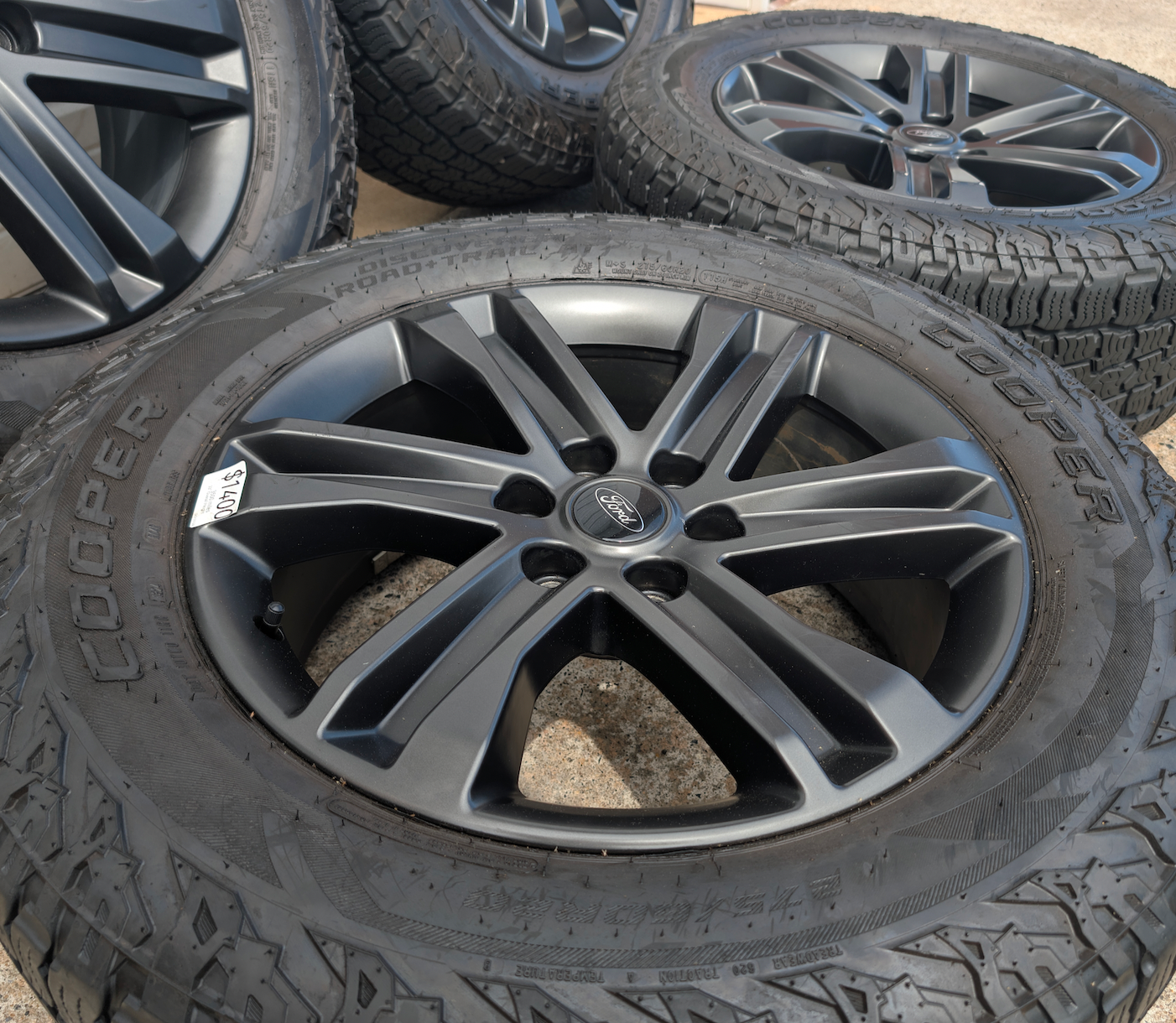 Gray Ford F-150 XLT Sport / Lariat Sport OEM 20” Wrapped in Cooper Discoverer Road+Trail A/T 275/60R20
