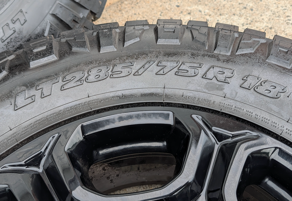 Gloss Black Ford F-250 / F-350 Super Duty OEM 18” Wrapped in Nitto Ridge Grappler LT285/75R18
