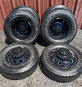 OEM 17” Gloss Black Aluminum Dodge RAM 3500 Night Edition Dually Wheels.