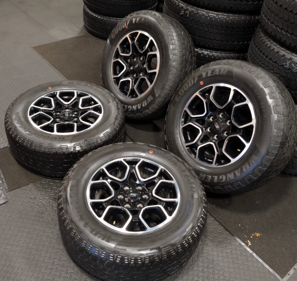 Machined Ford F-150 FX4 Off-Road OEM 18” Wrapped in Goodyear Wrangler Territory A/T 275/65R18