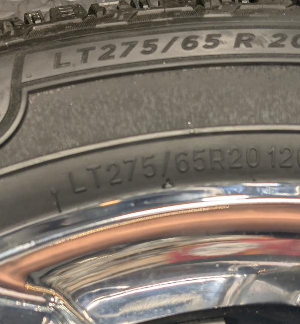 Chrome GM 2500HD / 3500HD OEM 20” Wrapped in Michelin Defender LTX