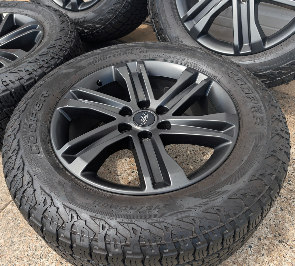 Gray Ford F-150 XLT Sport / Lariat Sport OEM 20” Wrapped in Cooper Discoverer Road+Trail A/T 275/60R20