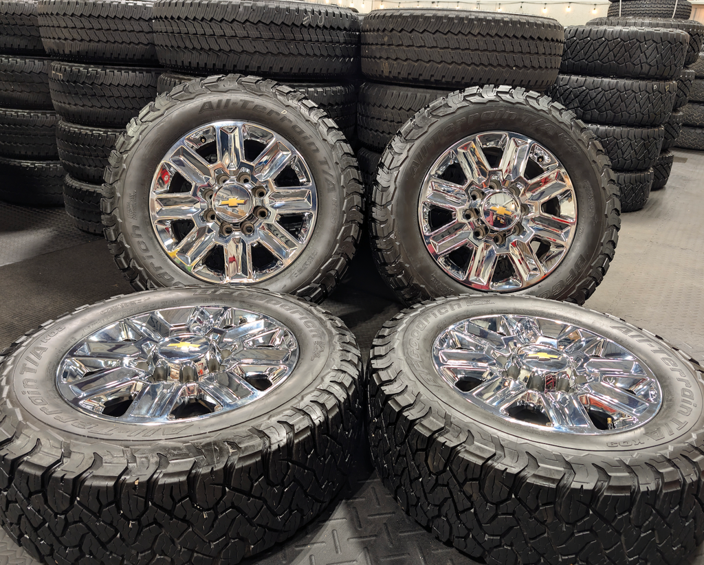 Chrome Chevrolet Silverado 2500HD / 3500HD High Country OEM 20” Wrapped in BFGoodrich All-Terrain T/A LT285/65R20