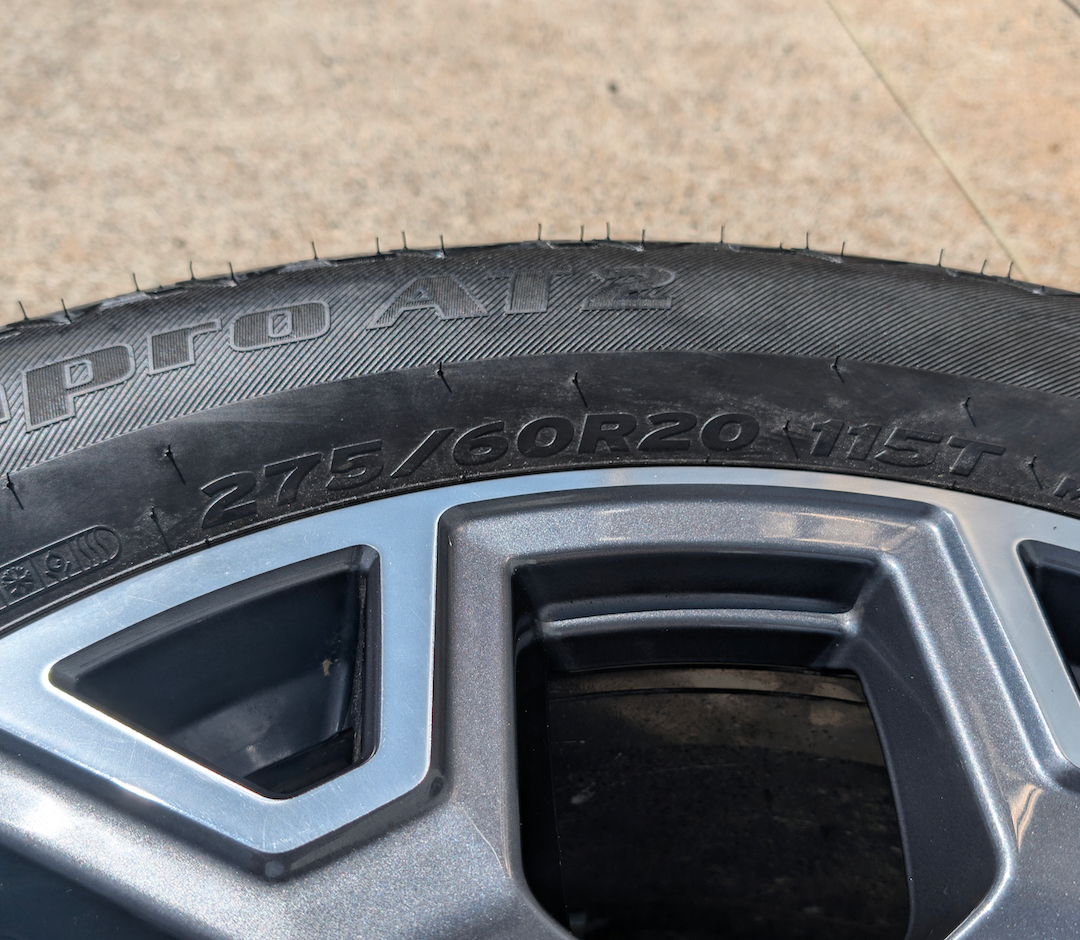 Machined Ford F-150 STX OEM 20” Wrapped in Hankook Dynapro AT2 275/60R20
