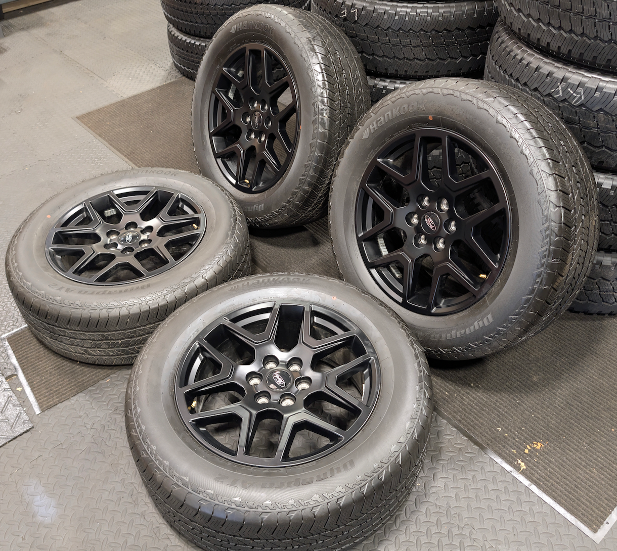 Gloss Black Ford F-150 OEM 20” Wrapped in Hankook Dynapro AT2 275/60R20