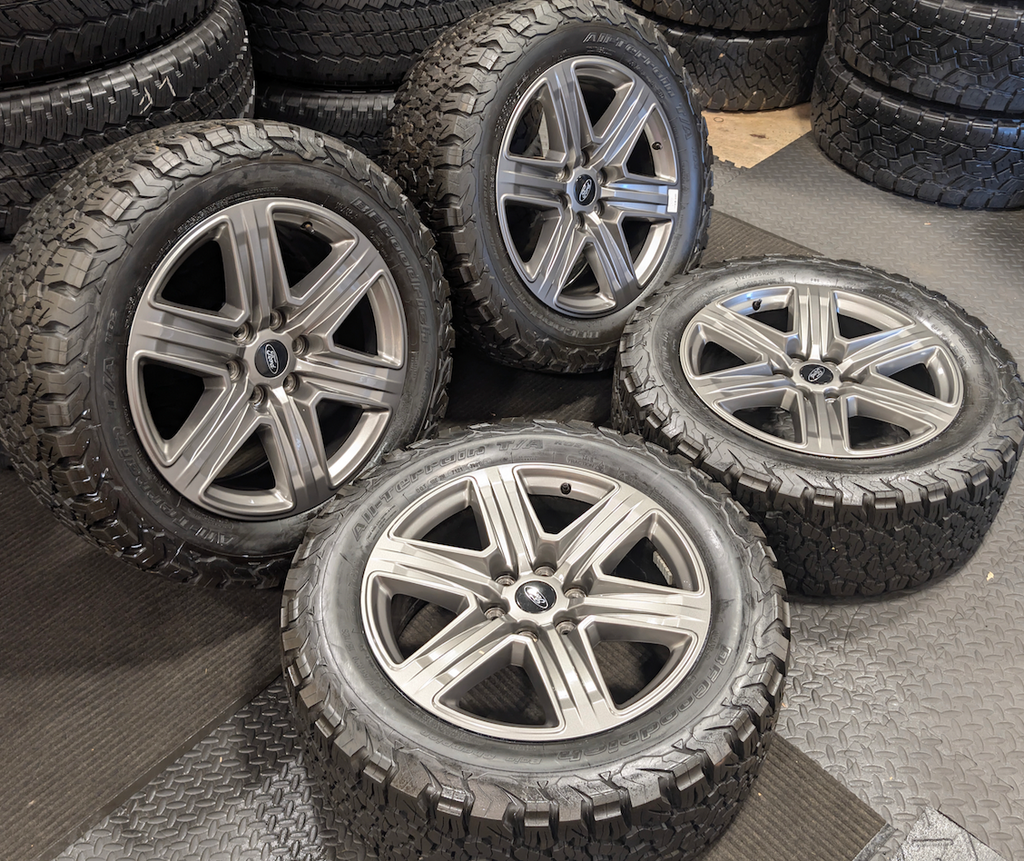 Gray Ford F-150 Tremor OEM 20” Wrapped in BFGoodrich All-Terrain T/A KO2 275/55R20