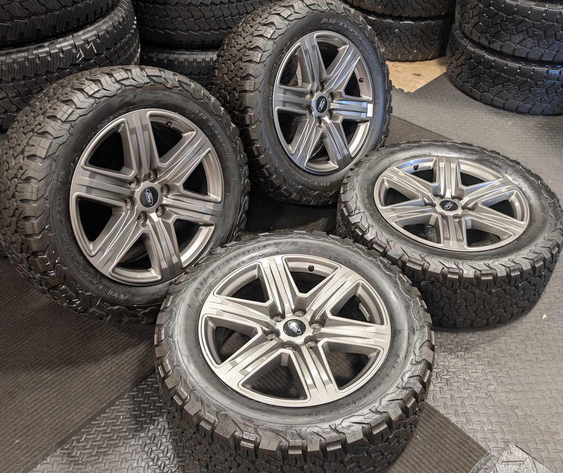Gray Ford F-150 Tremor OEM 20” Wrapped in BFGoodrich All-Terrain T/A KO2 275/55R20