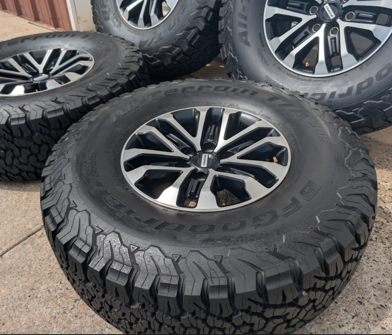 Machined Ford F-150 Raptor OEM 17” Wrapped in BFGoodrich All-Terrain T/A KO2 37x12.50R17LT
