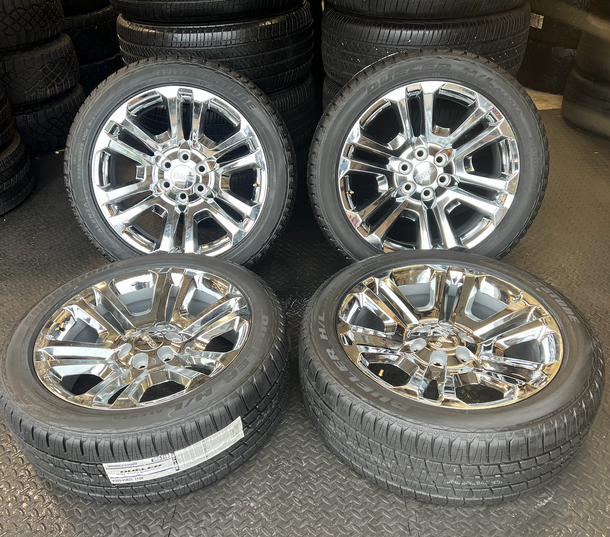 Chrome Chevrolet Tahoe / Suburban High Country OEM 22” Wrapped in Bridgestone Dueler H/L Alenza 285/45R22