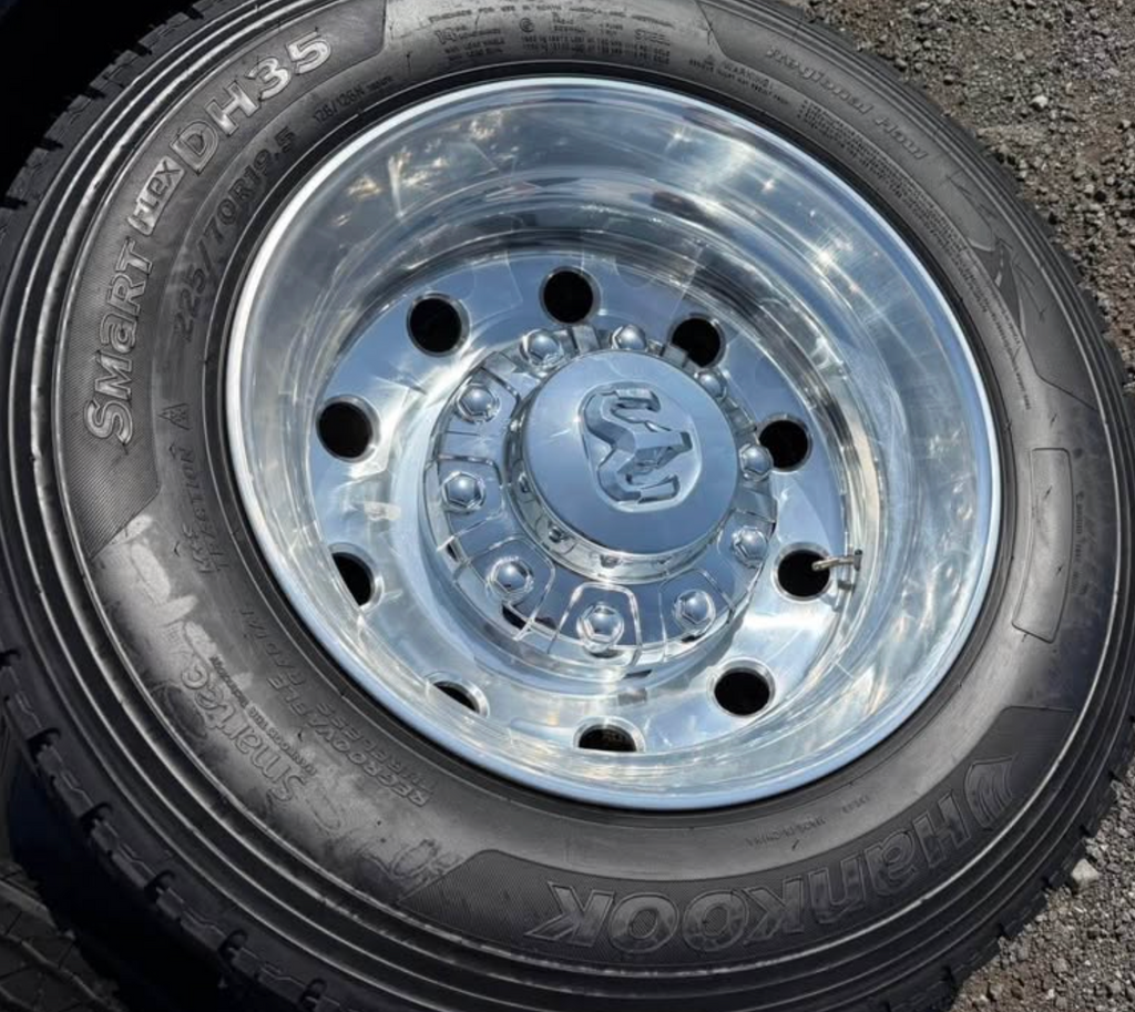 NEW 2025 RAM Heavy Duty Dually 4500/5500 OEM 19.5 wheels & tires Aluminum 10x225