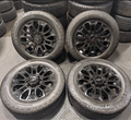 Gloss Black GM 2500HD / 3500HD OEM 22” Wrapped in Michelin Defender LTX LT275/60R22