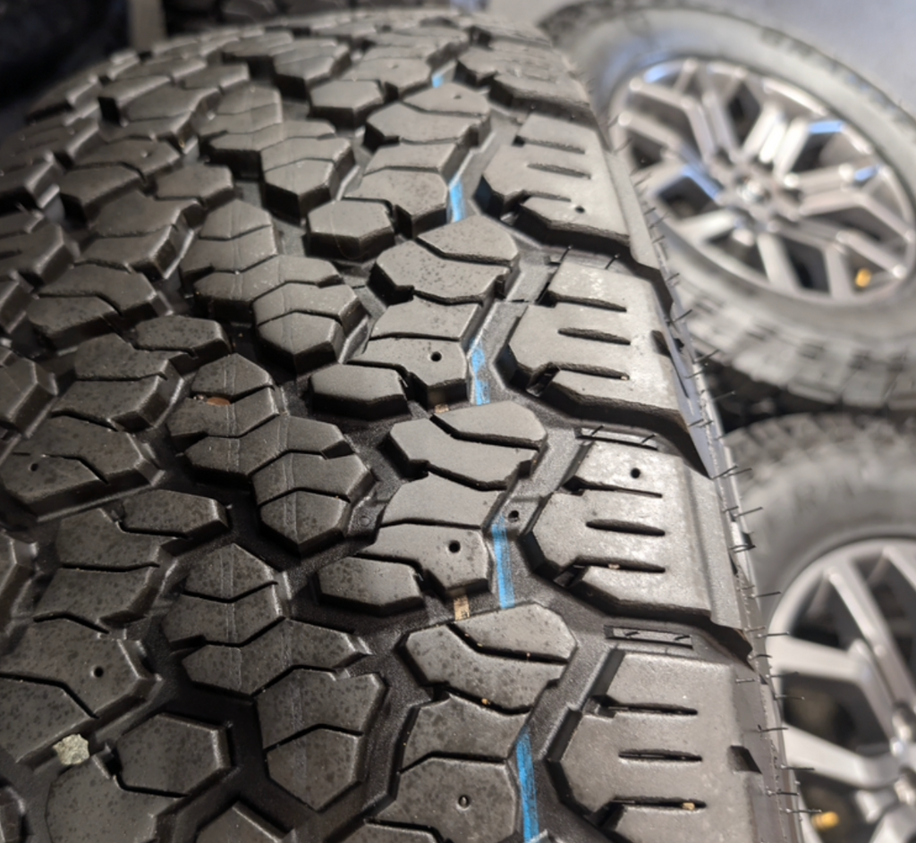 Gray Ford F-150 Tremor OEM 18” Wrapped in General Grabber A/TX 275/70R18