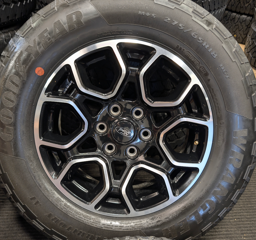 Machined Ford F-150 FX4 Off-Road OEM 18” Wrapped in Goodyear Wrangler Territory A/T 275/65R18