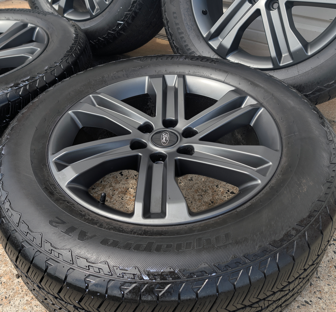 Gray Ford F-150 XLT Sport / Lariat Sport OEM 20” Wrapped in Hankook Dynapro AT2 275/60R20