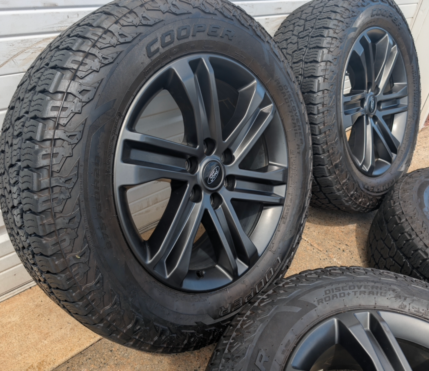 Gray Ford F-150 XLT Sport / Lariat Sport OEM 20” Wrapped in Cooper Discoverer Road+Trail A/T 275/60R20