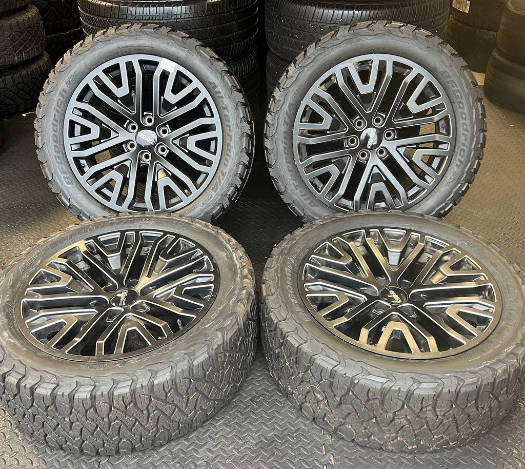 OEM 22”  Wheels wrapped in BFGoodrich All-Terrain T/A tires.
