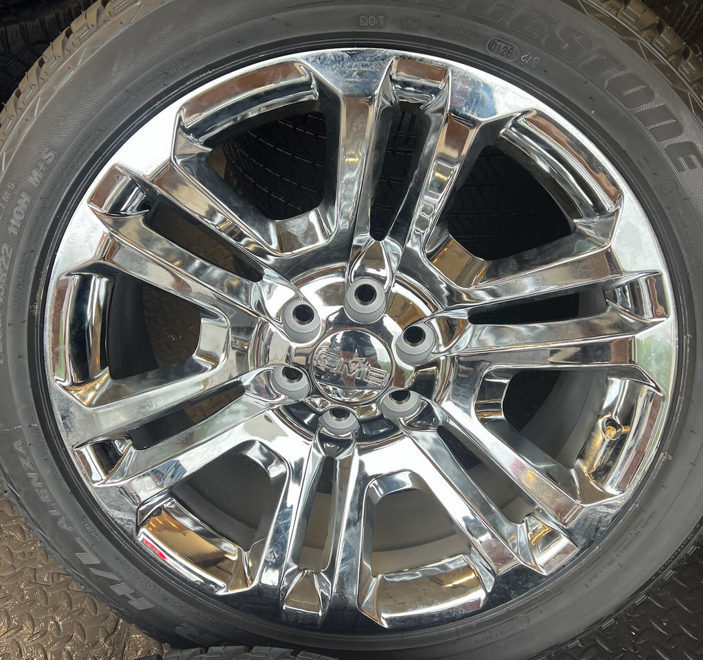 Chrome Chevrolet Tahoe / Suburban High Country OEM 22” Wrapped in Bridgestone Dueler H/L Alenza 285/45R22
