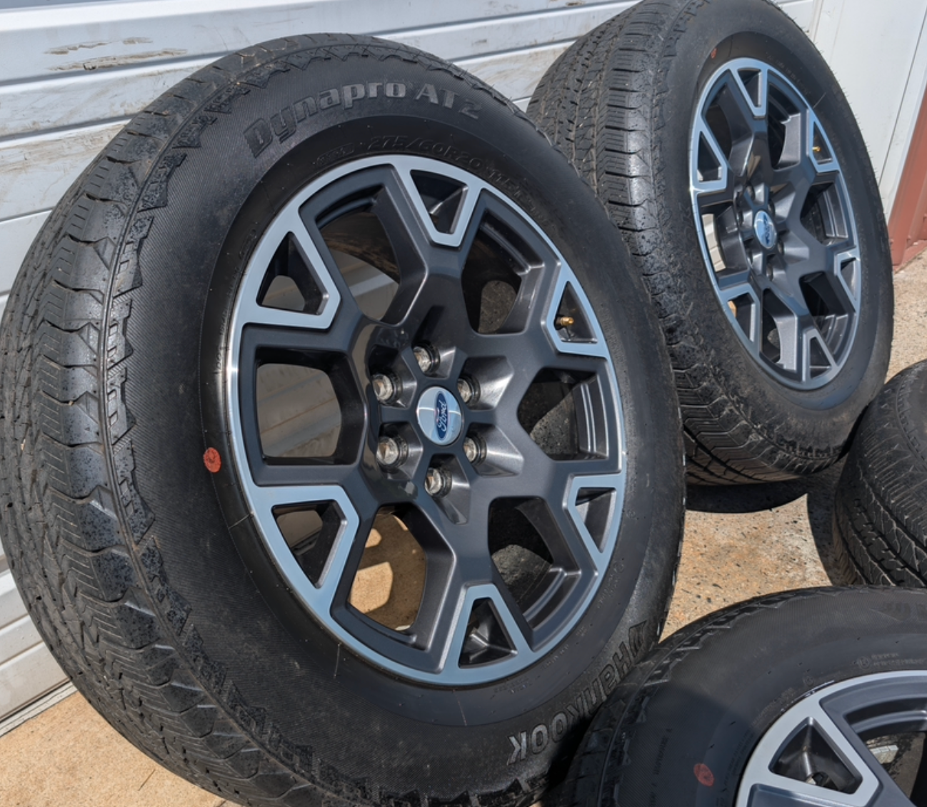 Machined Ford F-150 STX OEM 20” Wrapped in Hankook Dynapro AT2 275/60R20