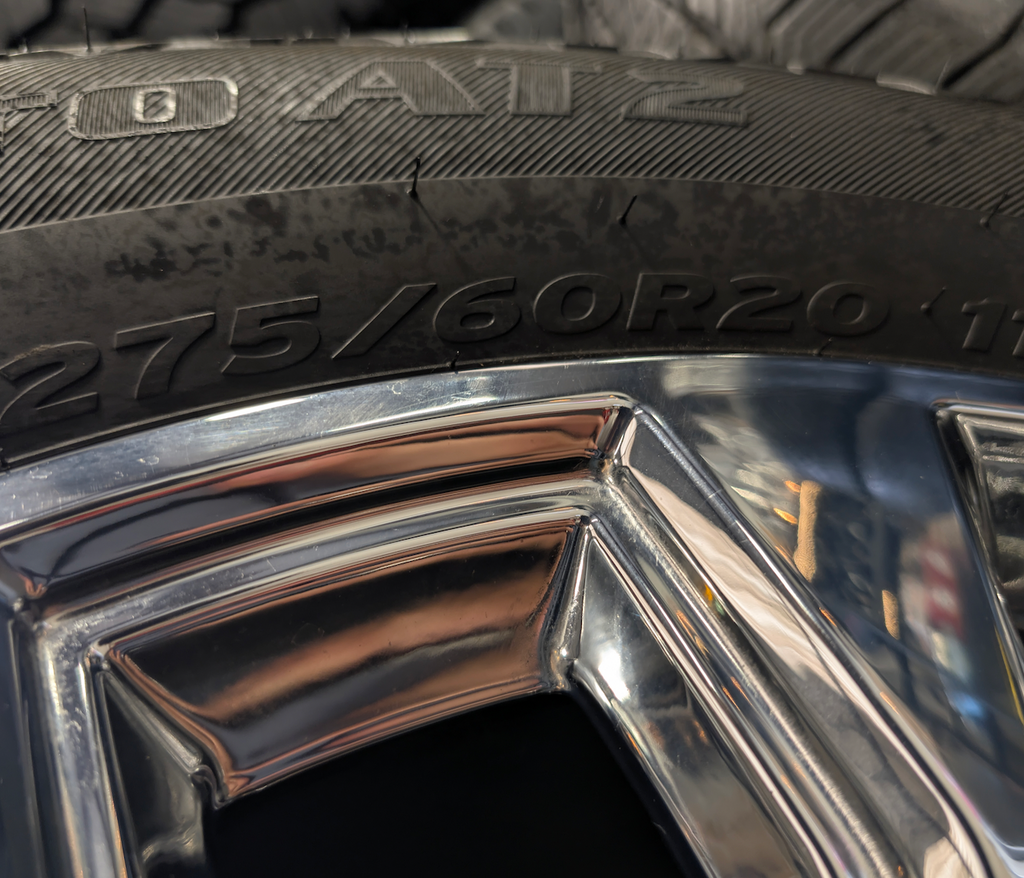 Chrome Ford F-150 OEM 20” Wrapped in Hankook Dynapro AT2 275/60R20