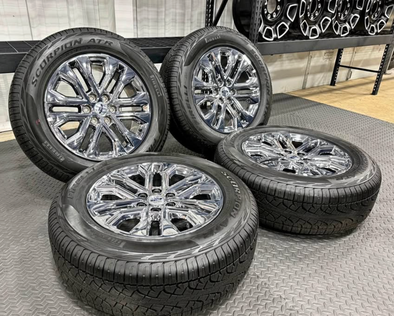 NEW 2026 Ford F-150 20” chrome wheels & tires King Ranch 6x135