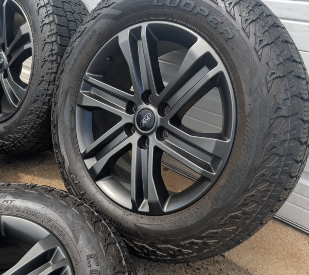 Gray Ford F-150 XLT Sport / Lariat Sport OEM 20” Wrapped in Cooper Discoverer Road+Trail A/T 275/60R20