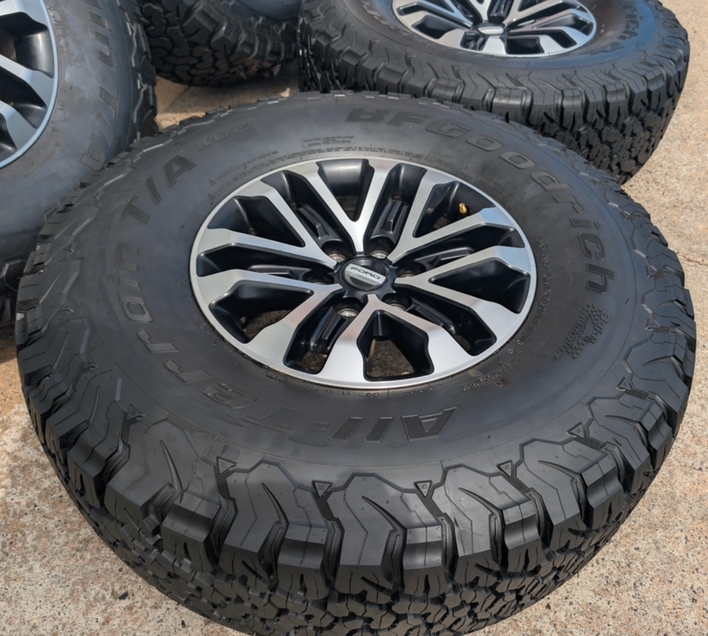 Machined Ford F-150 Raptor OEM 17” Wrapped in BFGoodrich All-Terrain T/A KO2 37x12.50R17LT