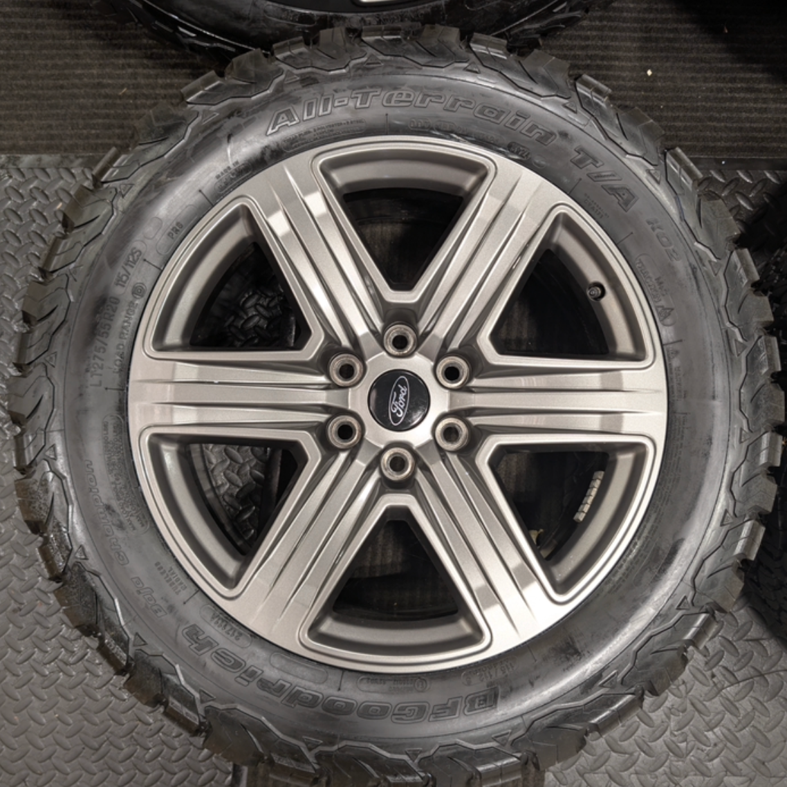 Gray Ford F-150 Tremor OEM 20” Wrapped in BFGoodrich All-Terrain T/A KO2 275/55R20