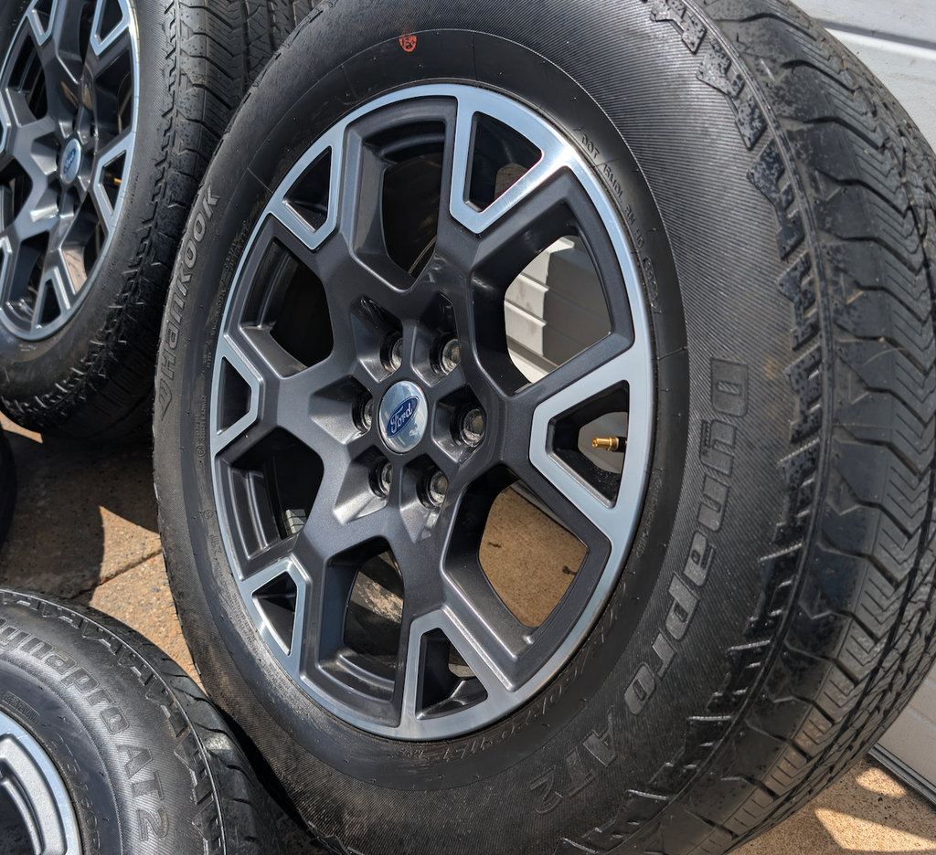 Machined Ford F-150 STX OEM 20” Wrapped in Hankook Dynapro AT2 275/60R20